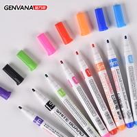 Marqueur pour tableau blanc GENVANA G-0603A 144 mm, couleur blanche, pointe de 1,5 mm, écriture fluide, non toxique, facile à nettoyer, effaçable à sec