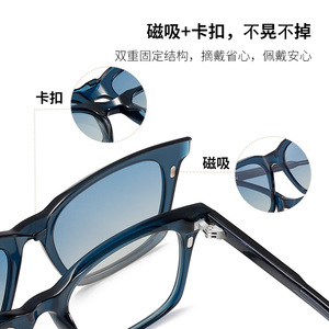 Wanda Magnetic Polarized Sunglasses S34208 TR90 <b>Frame</b> TAC Lens UV400 Men Outdoor Sun Protection - Product Image 4