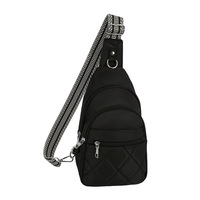 Sac à bandoulière en nylon pour femme, tendance, sac à bandoulière et sac à dos décontracté à fermeture éclair unique, doublure en polyester, sac de voyage