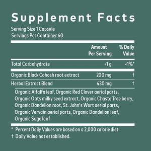 כמוסות צמחיות של Oem Herbs לתסמונת גיל המעבר, תומכות באיזון הורמונלי, תוסף צמחי פיטואסטרוגני - Product Image 2