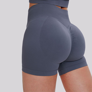 Shorts de sport sans couture grande taille, effet ventre plat, personnalisables, <span class=keywords><strong>pour</strong></span> la course et <span class=keywords><strong>le</strong></span> yoga, collection 2026, tendance - Product Image 2