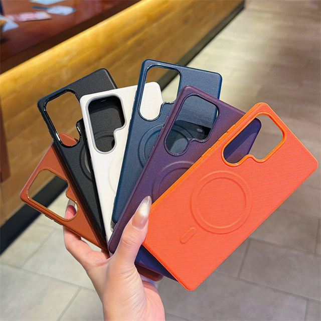 Premium Solid Color Minimalist Magnetic Phone Case Shockproof Back Cover for Samsung S26 Ultra S25 Ultra S24 Ultra S22ultra