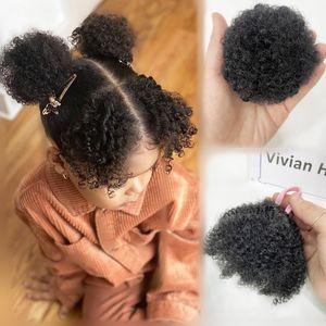 Doux et Mignon <span class=keywords><strong>Afro</strong></span> <span class=keywords><strong>Puff</strong></span> de 4 Pouces pour Enfants, Bande Élastique, Queue de Cheval Marley Twist, Mini Taille, 5 Brins, Cheveux Bouncy pour Bébé Fille - Product Image 2