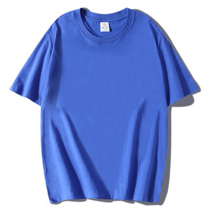 Promotional T-Shirt Cotton Solid Color Khaki Apricot Blue Pink Red Iron Gray White Black Thin Leisure Wear - Product Image 2