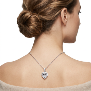 Collar con Colgante de Plata de Ley S925 y Moissanita para Mujer, Diseño Simple y Redondo, Joyería de Moda - Product Image 5