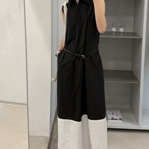 Vestido Elegante Largo de Primavera-Verano 2025, Estilo Chic, de Alta Gama, Ligero y Lujoso, Sin Mangas, con Cinturón, para Mujer - Product Image 1