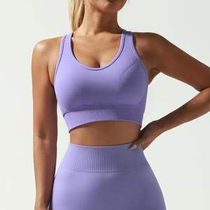 เสื้อชั้นในกีฬาแบบกันกระแทกสูงสำหรับออกกำลังกาย โยคะ ฟิตเนส วิ่ง สายไขว้หลัง ฟิกซ์คัพ ไซส์ใหญ่ ยืดได้สี่ทิศทาง - Product Image 5