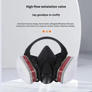 Respirador de cara completa 6200, máscara de Gas de Material PP reutilizable y lavable <span class=keywords><strong>para</strong></span> protección química a prueba de polvo <span class=keywords><strong>para</strong></span> pintura en aerosol - Product Image 3