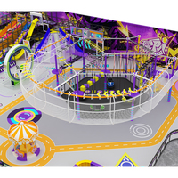 Équipement de terrain de jeux intérieur commercial pour enfants, centre de jeux souple, trampoline, piscine à balles, toboggan, structure d'escalade pour centre de divertissement familial
