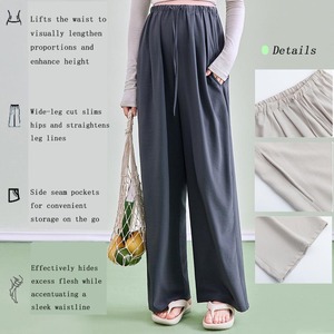 <span class=keywords><strong>Pantalon</strong></span> de maternité YIYI taille haute à jambes larges, extensible et sans coutures, pour le printemps et l'été, avec soutien abdominal, amincissant et flatteur pour la silhouette - Product Image 1