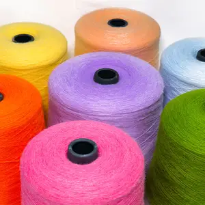 China Manufacture 18S/2 40% Acrylic 30% PBT 30% Nylon Multi-Color Dyed Yarn For Tufting Acrylic