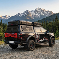 Capot rigide en aluminium VEWU pour pick-up avec porte-bagages de toit, étanche IP66, capacité de charge de 1000 kg, coque de camping sans perçage pour 4x4