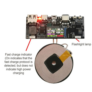 Taidacent Màn hình màu 22.5 W sạc nhanh cổng kép <span class=keywords><strong>QC</strong></span> PD sạc nhanh ngân hàng điện không dây mô-đun DIY 22.5 Watt sạc <span class=keywords><strong>PCB</strong></span> - Product Image 4