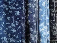 Tissu denim imprimé numérique épais 13 oz, motif personnalisé, tissu denim de créateur au mètre pour jeans et vestes streetwear