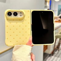 Nouvelle coque de téléphone mignonne et colorée à motif cœur pour iPhone Duo 18, protection intégrale antichoc en PC rigide, coque pliable