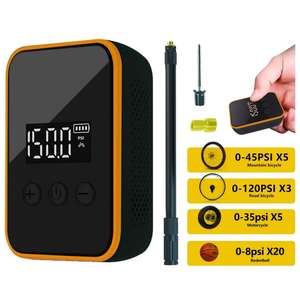 <span class=keywords><strong>Pompe</strong></span> à vélo <span class=keywords><strong>de</strong></span> <span class=keywords><strong>course</strong></span> Briviga 150 PSI, gonfleur électrique compact ABS+PC, E-Pump pour valve Presta et Schrader, mini gonfleur <span class=keywords><strong>de</strong></span> pneus intelligent, <span class=keywords><strong>pompe</strong></span> à vélo - Product Image 2