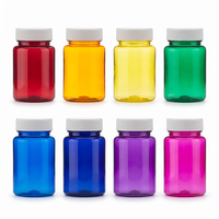 Bouteilles en plastique PET réutilisables, personnalisables, épaisses et robustes de qualité supérieure, 80 ml, pour le stockage de capsules de soins de santé