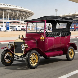 5人乗り純手作りヴィンテージ電動観光車 CE認証済み レトロ観光車 リゾート＆文化遺産向け、工場直販 - Product Image 5