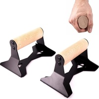 Barres de parallettes XLAN en bois pour pompes et exercices au sol, antidérapantes, pour calisthénie, avec support métallique robuste, capacité 500 lbs