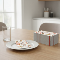 Serviettes de table jetables personnalisées modernes à motifs floraux et oiseaux, serviettes de toilette en papier pour anniversaires, mariages et fêtes – Vente chaude en gros