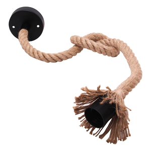 2025 lampada a sospensione a testa singola con corda di canapa Vintage con copertura per lampada E27 - Product Image 5