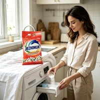 Lessive en poudre jetable OEM en vrac, écologique, sans phosphate, formule blanchissante pour vêtements et usage domestique