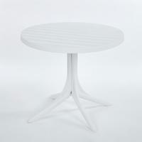 Table de bistrot ronde en plastique résistant aux intempéries, idéale pour terrasse, balcon, café, restaurant – Direct Usine