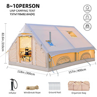 Tente Gonflable de Luxe à Ouverture Rapide Automatique 12 Points, Nouvelle Arrivée, 4 Saisons, Imperméable 3000+ mm, Triple Couche, Tissu Oxford 420D