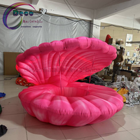 Belle scène géante de haute qualité props coquille de mer gonflable rose