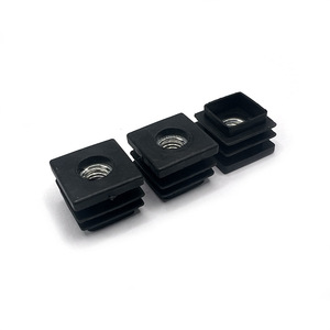 Plastic Square Nut Plug 25mm M6 <b>Adjustable</b> Minimalist Furniture Foot with Anti-Slip Pad and Easy Installation for <b>Table</b> Use - Product Image 2