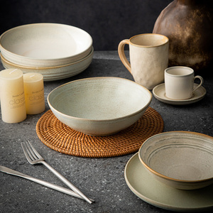 FENN mangkuk Pasta keramik 8.5 "bergaya Vintage, mangkuk sup buah makanan penutup UNTUK RESTORAN - Product Image 2