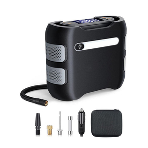 Compresseur d'air portable 150 PSI 12V DC, gonfleur <span class=keywords><strong>de</strong></span> pneus avec lumière LED pour <span class=keywords><strong>voiture</strong></span>, moto, vélo et autres articles gonflables - Product Image 1