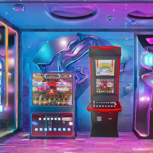 Schwarze Arcade-Spielautomaten: Freistehender Münzautomat für Einzelspieler – Ideal für Spielhallen und Einkaufszentren - Product Image 3