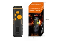 Torche radio FM d'urgence à manivelle portable avec alarme SOS pour kits de survie