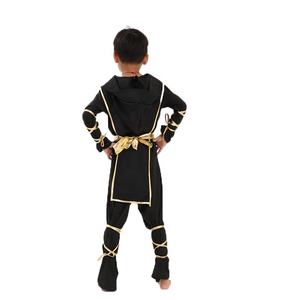 Disfraz de <span class=keywords><strong>Ninja</strong></span> Japonés de <span class=keywords><strong>Anime</strong></span> para Niños, Disfraz de Carnaval Negro para Niños al por Mayor - Product Image 6