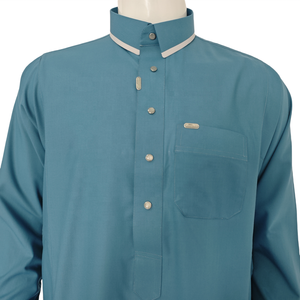 ثوب رجالي للأعمال بتصميم عربي، جودة عالية بتطريز دبي، ملابس إسلامية، عباية جبة بالطراز السعودي، مريح ويسمح بالتهوية - Product Image 2