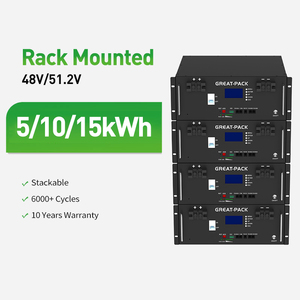 Batería Solar de Litio Todo en Uno de 10KWH LFP para Montaje en Rack, 51.2V 200Ah 10Kw, 48V, 15KW 20KW - Product Image 1