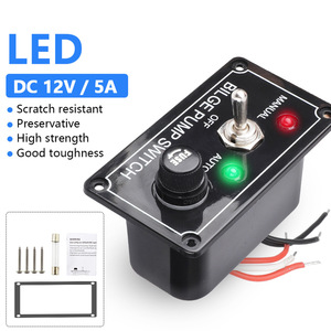 CNSPEED <b>12V</b> 5A Bilge <b>Pump</b> Switch Panel With Led Indicator For Boat Marine Use - Product Image 1