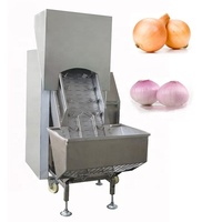 Commercial utilisé Mini enlever Air Spring racine lavage oignon coupe peau éplucheur oignon peler Machine et Cutter