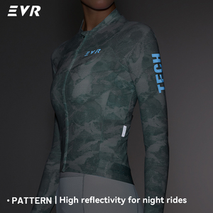 Haut de <span class=keywords><strong>cyclisme</strong></span> d'été personnalisé EVR pour femmes, anti-UV, respirant, vêtements de vélo de route - Product Image 5
