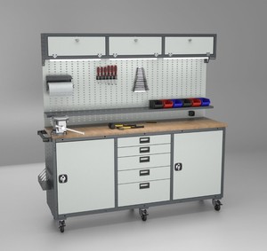 Modular Mobile Iron <b>Tool</b> Cabinet 5 Lockable <b>Drawers</b> | OEM Industrial Modern European Style Knock-down Structure - Product Image 1