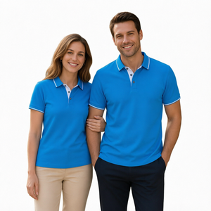 Custom Logo <b>Men's</b> <b>Polo</b> <b>Shirt</b> Cotton Polyester Pique Striped Collar Quick Dry Short Sleeve Uniform Workwear - Product Image 1