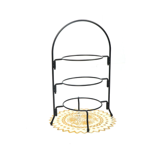 Étagère <span class=keywords><strong>de</strong></span> présentation à 3 niveaux en métal, support <span class=keywords><strong>de</strong></span> comptoir <span class=keywords><strong>de</strong></span> buffet, étagères <span class=keywords><strong>de</strong></span> rangement pour desserts, restaurant et usage domestique - Product Image 4