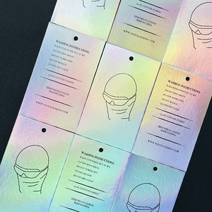 Etiqueta colgante holográfica con logotipo de marca personalizado, etiquetas de precio personalizadas para ropa, zapatos y bolsos para colgar en la ropa - Product Image 2