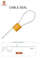 Manufacturer Yellow Cable Seals Metal Zip Tie Wire Rope Seal
