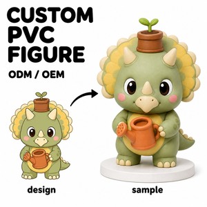 Figura <span class=keywords><strong>de</strong></span> Jardín <span class=keywords><strong>de</strong></span> Dinosaurio Triceratops, Juguete <span class=keywords><strong>de</strong></span> PVC Personalizado, Regadera, <span class=keywords><strong>Maceta</strong></span>, Broto, Chibi Coleccionable, OEM ODM, Regalo para Niños, Caja Sorpresa - Product Image 1