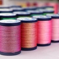 Benang Buatan Tangan LAJIN Twist Wax Benang Poliester M60(0.65Mm) 55M/Roll Benang Perhiasan DIY