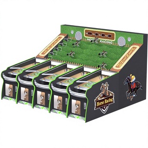 5Player Horse Racing Coin Operated Arcade Game Carnival Booth Manual Track Racing <b>Machine</b> for <b>Amusement</b> Park - Product Image 1