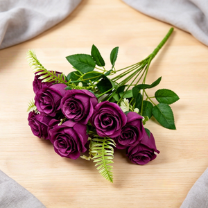 Expédition immédiate - <span class=keywords><strong>Bouquet</strong></span> <span class=keywords><strong>de</strong></span> fleurs artificielles <span class=keywords><strong>en</strong></span> soie réaliste, mini-rose impériale à 12 tiges, style nordique, livraison rapide <span class=keywords><strong>en</strong></span> <span class=keywords><strong>ligne</strong></span> pour Noël - Product Image 4