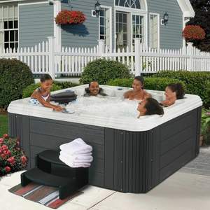 Bain à remous <span class=keywords><strong>gonflable</strong></span> carré de grande taille pour hôtel et maison, <span class=keywords><strong>jacuzzi</strong></span> intérieur/extérieur, bain à remous avec massage et chauffage - Product Image 1